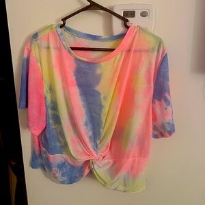 Colorful Tie-Dye crop top